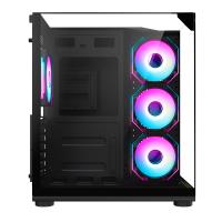 TURBOX Teras Akvaryum Cam Tasarım 4XARGB Fan 500W PSU USB 3.0 ATX Oyuncu Bilgisayar Kasası

